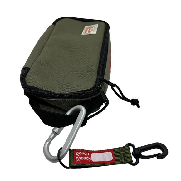 Rough Enough Small Tool Bag Pouch Zipper Big Pencil Case Set of Two Olive Green - Picture 8 of 16